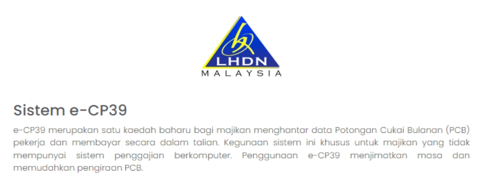 LHDN - Sistem e-CP39
