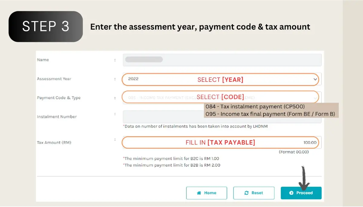 Personal Income Tax Submission - Step 3